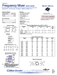 Datasheet MCA1-80LH+ manufacturer Mini-Circuits